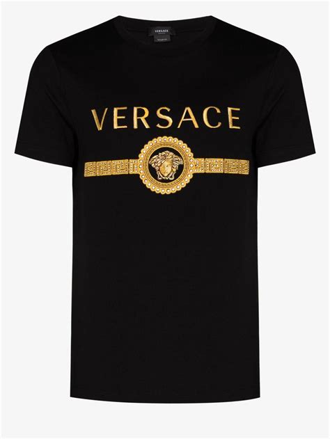 tee shirt versace logo|Versace collection t shirt.